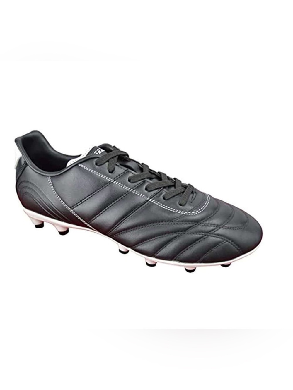 Vizari Classico Junior Firm Ground Soccer Cleats Football Shoes Black/White 1.5Y
